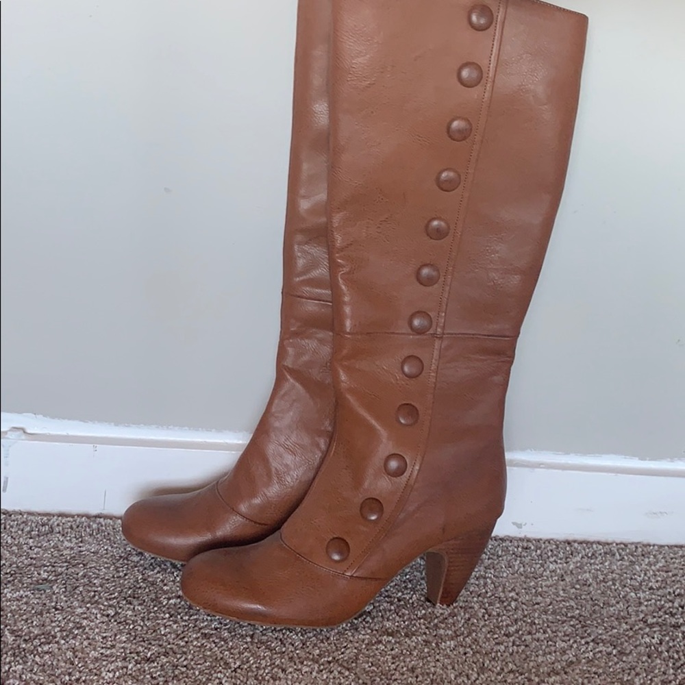 Button down tall boots